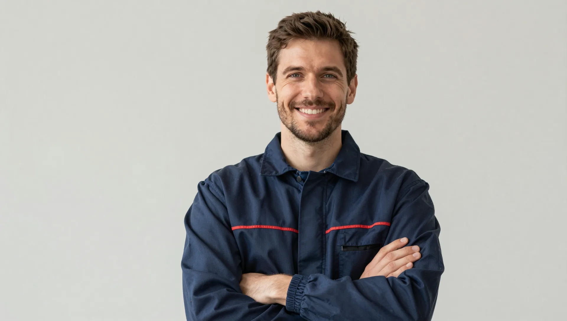 Portrait eines Schädlingsbekämpfers in Arbeitskleidung