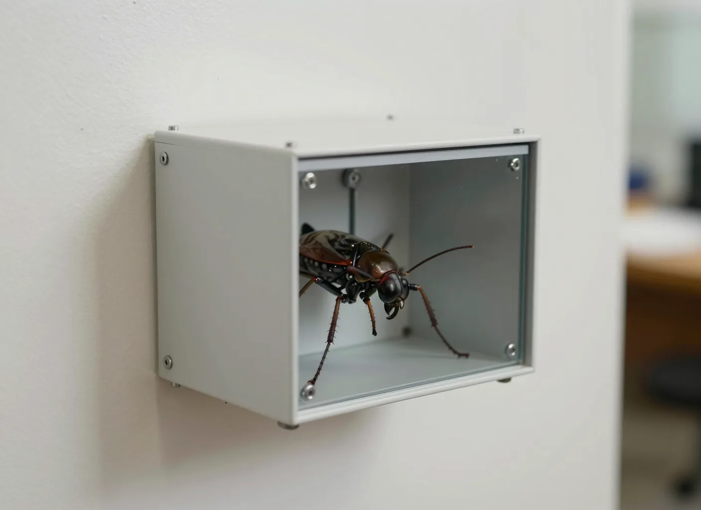 Nahaufnahme einer Insektenmonitoring-Falle