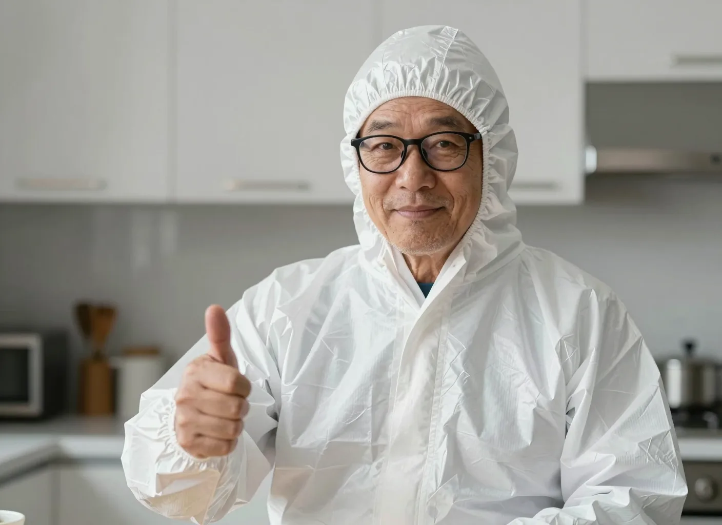 Portrait eines Schädlingsbekämpfers in Arbeitskleidung